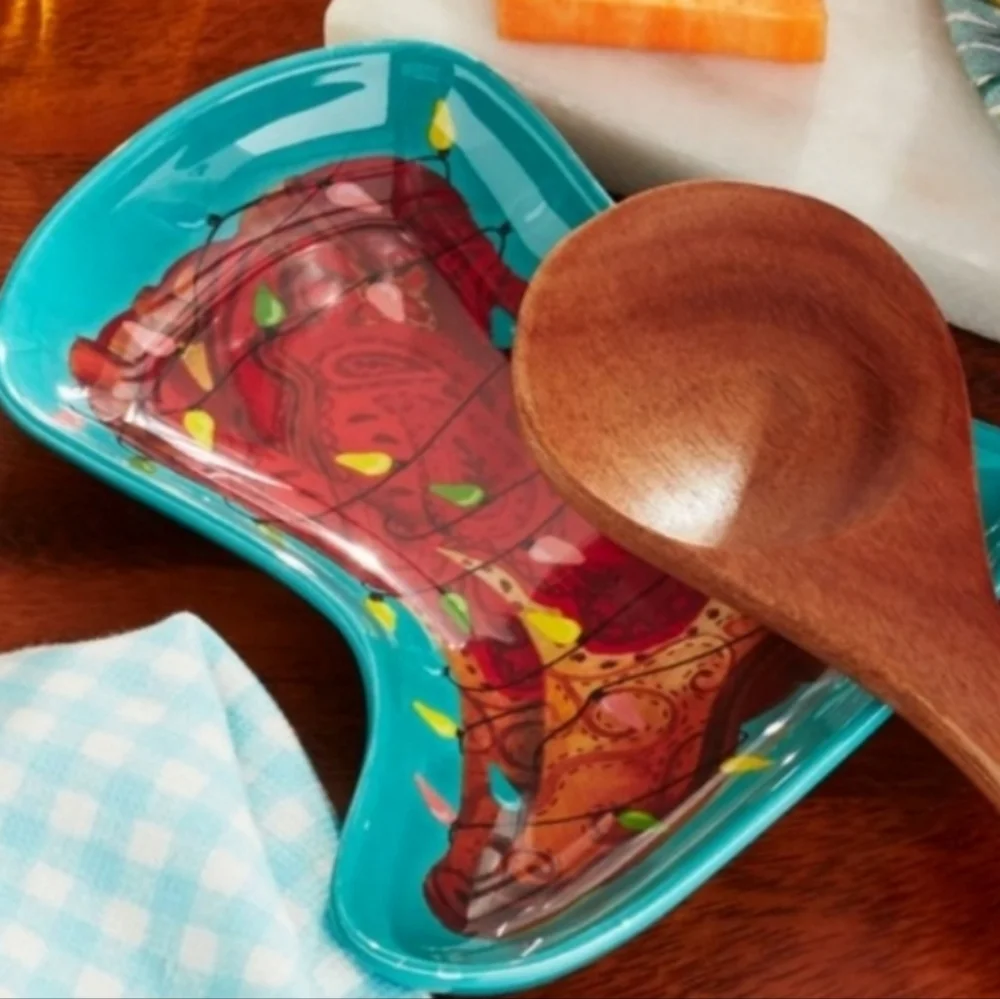 NWT Set of 2 The Pioneer Woman Spoon Rests Christmas Holiday Melamine AK…